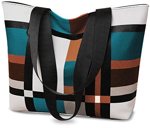 White Ze Damen Umhängetasche groß,Damen Handtaschen Wasserdicht PU-Leder Damentasche Weiche Einkaufstasche, Tragetaschen für Einkaufen, Arbeiten, Reisen, Täglicher Gebrauch(Rot Weiss)