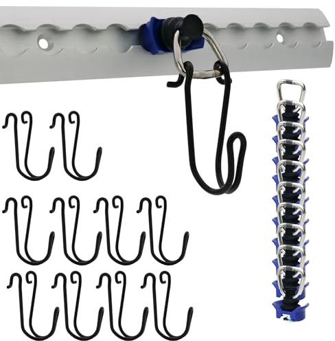 Lot de 10 crochets à vêtements avec raccord pour rails d'airline, porte-manteau