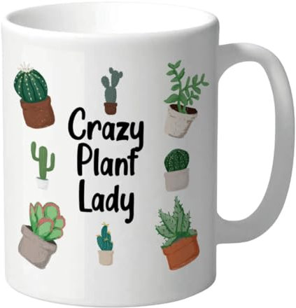 Wanky Candles Crazy Plant Lady Mug - Funny Gift for Mum, Sister, Grandma, Auntie, or Friends