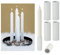 Novaliv 4X Kerzenständer magnetisch 2,8x7,5cm Weiss Kerzenpick weihnachtliche Tischdekoration Adventskranz Candle Holder Wohnzimmerdekoration Kerzenhalter Stabkerzen Magnet Tafelkerzen