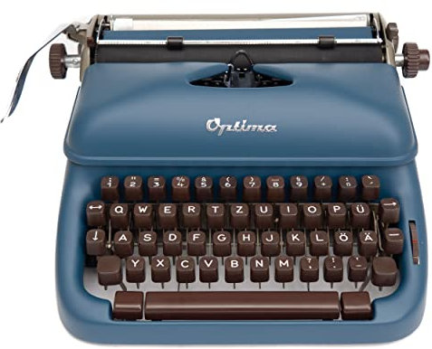 Schreibmaschine vintage | Schreibmaschine blau
