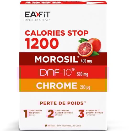 CALORIES STOP 1200 au MOROSIL - EAFIT - Minceur Morosil Perte de Poids - Bruleur de Graisse Puissant - Résultats Prouvés - FABRIQUÉ EN FRANCE - 60 comprimés