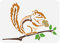 FINGERINSPIRE Chipmunk Schablone 21x29.7cm waschbare Schablone Niedliches Streifenhörnchen Malerei Schablone Baum Zweig Früchte Zeichnung Vorlage Tier Thema Schablone für Haus Möbel Dekoration