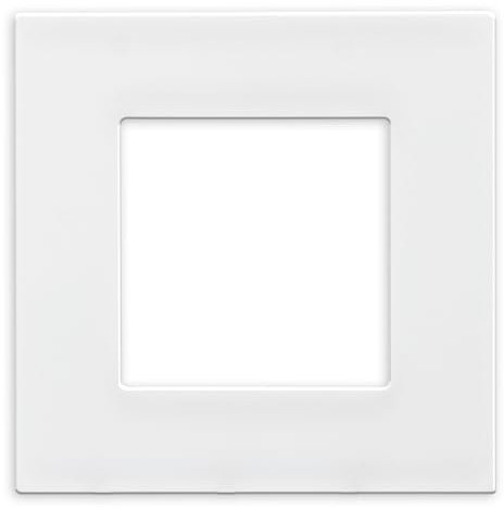 LUXUS-TIME Nur Rahmen Kunststoff Wandblenden Lichtschalter Blenden Schalterleisten für Touchschalter, Steckdosen, Unterputz Dosen Kunststoffrahmen in Weiß, Schwarz (1-Fach, Weiß-Kunststoff)