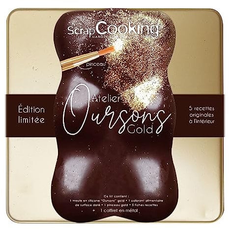 ScrapCooking - Coffret Ourson Gold - Coffret Kit Patisserie Edition Limités Moule Silicone Ourson - 3790