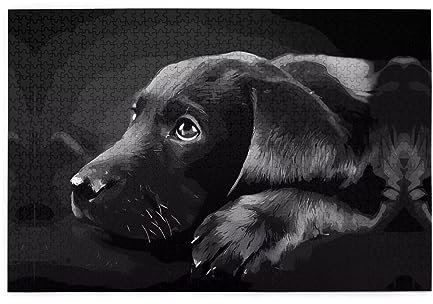 Personalized Jigsaw Puzzle - Create Custom Picture Puzzle For Family And Friends Black Labrador Puppy