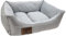 Odolplusz Hundebett Hundekorb Hundesofa Tierbett kleine Hunde | mit Silikonkugelnfüllung | Allergenfrei | 50x40 cm (grau)