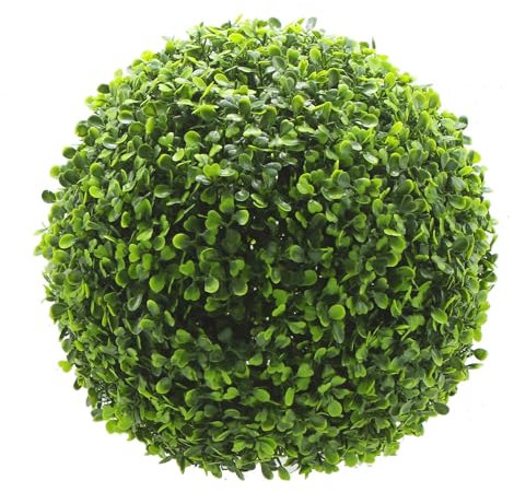BONERVA | Bola BOJ Artificial Grande | Arbusto Artificial para decoración y paisajismo | 36 cm diámetro | Bolsa 2 uds | Bola Boj diseño estético para Decorar hogar o jardín