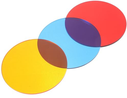 HOMSFOU Miniatur-Acryl-Sockel 3 Stück Farbige Kreisförmige Acrylscheiben Kleiner Runder Action-Figuren-Ständer Sammlung Ornament-Ausstellungshalter Für Das Heimbüro