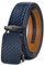 KEMISANT Gürtel Herren, Automatik Ledergürtel für Business Anzug, 35mm ohne Löcher - Größe festgelegt (Navy Blau, 125cm/36-42 verstellbar)