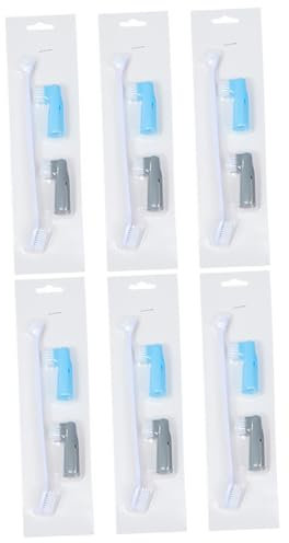 Angoily 6stücke Teiliges Zahnbürsten Haustiere Mit Fingerzahnbürsten Effiziente Zahnreinigung Für Katzen Und Hunde Zahnstein Und Schlechten Atem Einfach Anzuwenden