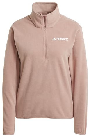 adidas Women's Terrex Multi Essentials Half Zip Fleece Jacket, warm clay, M
