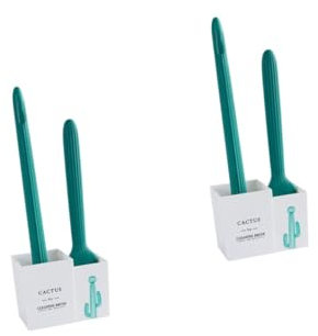 Ciieeo 2 Sätze Toilettenbürste und Halter The Office büroradio famaliguy Bathroom Hotel for Kaktus Badezimmer Toilettenbürste Klobürste An der Wand montiert WC-Bürstengarnitur erröten