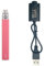 1100mAh eGo T vape battery - The e-cig battery with low internal resistance, Rechargeable - Adequate capacity 510 thread vaper pen eGo batteries - With vapes USB charger (0ml Nicotine Free) (Pink)