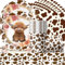 Cow Birthday Party Tableware, Ensemble de Vaisselle de Fête de Ferme de Vache,Décoration d'anniversaire vache, Fête d'anniversaire Assiettes Gobelets Serviettes Animaux de la Cow 10 Invités,41PCS