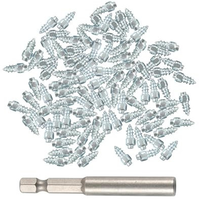 Clavos para neumáticos para hielo y nieve, Clavos para neumáticos de camiones | Clavos para ruedas Clavos para neumáticos - 100X Clavos para neumáticos Clavos para nieve, pernos antihielo de acero de