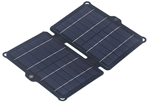 Panneau Solaire Haute efficacité 8 W avec Double Sortie USB, Chargeur Portable Pliable 270 X 175 Mm pour Camping, Voyage, Randonnée, Résistant à L'eau IPX6, pour L'extérieur,