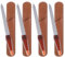 YUXIANLB Lot de 4 limes à ongles en métal avec pointe pointue et étui en cuir, bandes de polissage des ongles, outil de manucure, pédicure, ongles pour femme, salon de maison, salon, voyage