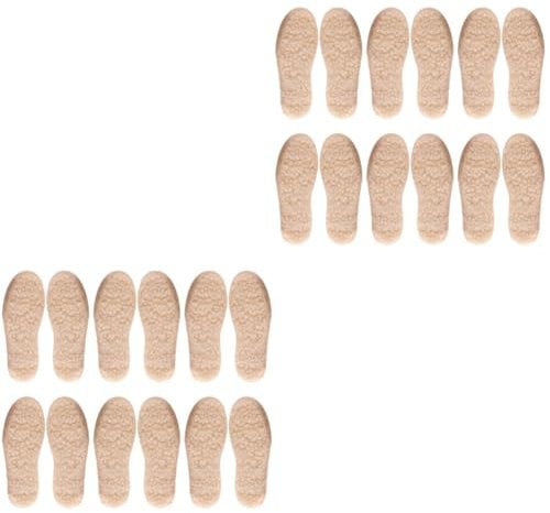 FOMIYES 12 Paare Warme Einlegesohlen Für Kinder Geruchshemmende Schuheinlagen Dicke Vlieseinlagen Fußwärmer Einlegesohlen Fleece Schuheinlagen Warme Filzeinlagen Kunstfell