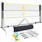 Patiassy 6,09 m x 0,76 m Badminton-Netz, tragbar, für den Außenbereich (weiß)