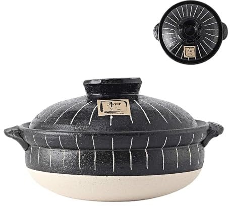 Keramik-Kasserolle mit Deckel, Antihaft-Keramik-Kasserolle mit Deckel, Erdtopf für langsames Eintopfen, nahrhafter Kochtopf, rund, für Kaugummi und Vorrat Perfekt zum Kochen köstlicher Mahlzeiten
