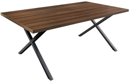 Riess Ambiente Industrial Esstisch LOFT - 160cm - Natur braun schwarz - Holz Stahl - X-Gestell