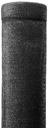 Easy Clôture Brise Vue Toile en Rouleau Haute densité Occultation très élevée (350gr/m²) H 1m93 Longueur 5M - Noir - Résistant UV et Intempéries – pour Grillage Rigide - Terrasse - Jardin - Balcon