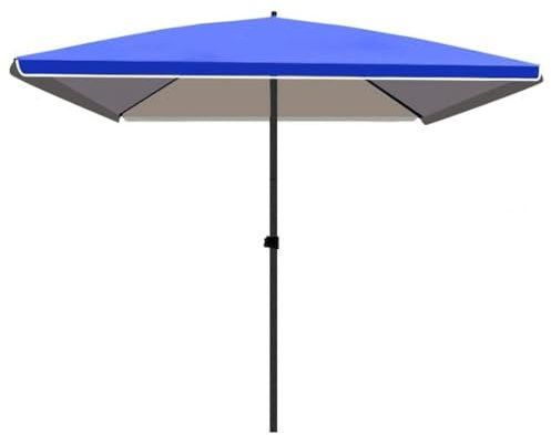 MACAGGTNTU Parasol De Jardin Rectangulaire pour Pelouse, Jardin, Terrasse, Plage, Hauteur Réglable Parasol De Terrasse, Grand Parasol De Plage(Blue,3.0x3.0m)