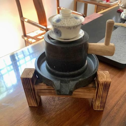 XKEDNMF Steingetreidemühle, Steinmühle, handgekurbelte Teepulvermühle, kleine Matcha-Teepulver-Mahlmaschine, Steinmühlenmühle, for Mahlen von trockenen und nassen Lebensmitteln for Getreide