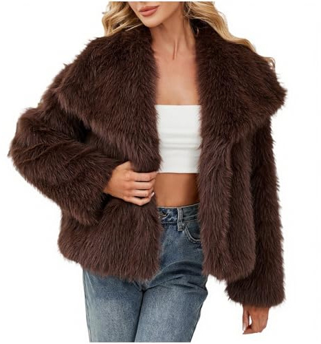 KODMNSW Pelzmantel Damen Kurz Faux fur Coat Winterjacke Pelzjacke Kunstpelz Mantel Felljacke Fashion Teddy Jacke Faux-Fur Softshelljacke Teddyjacke Wollmantel Wintermantel Kunstfellmantel