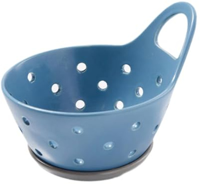 FytStycale Ciotola per, Ciotola per, Vassoio in Ceramica Resistente con Drenaggio Efficiente, Adatta Come Centrotavola Da Cucina E Da Casa, Blu