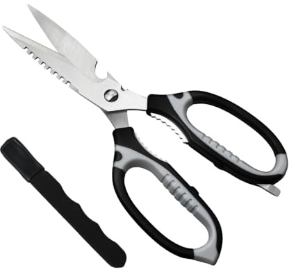 MSIHEY Tijeras de Cocina, Multifuncionales, Acero Inoxidable Desmontable, Aptas para Lavavajillas Para Cortar Pollo, Pescado, Huesos, Verduras, Barbacoa