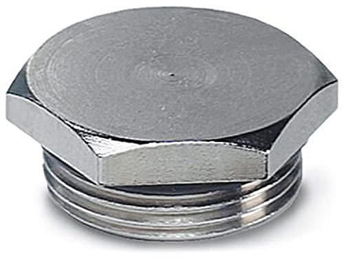 PHOENIX CONTACT HC-M-BS-M25 Verschlussschraube, M25 x 1.5 Anschlussgewinde, 16.460g, Silber, 10 Stück