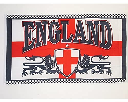 AZ FLAG - Flagge England 2 Löwen - 150x90 cm - Englische Fahne 100% Polyester mit Messing-Ösen - 110g