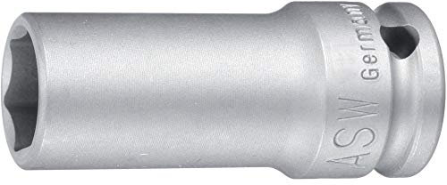 ASW 75048 Auswirkungen Hex Lange Steckschlüssel-, Silber, 1/32 mm