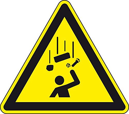 LEMAX® Warnschild Warnung vor herabfallenden Gegenständen,ISO,Kunststoff,SL200mm