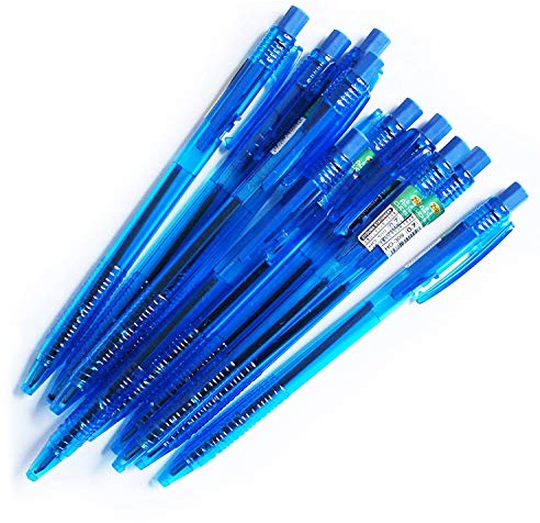 HO-309 ZYM Free Horse 0.7mm Retractable Click Ball-Point Pen - Pack of 10 (Blue)