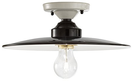 Ferroluce Retrò Deckenleuchte, Keramik 30 cm Bianco