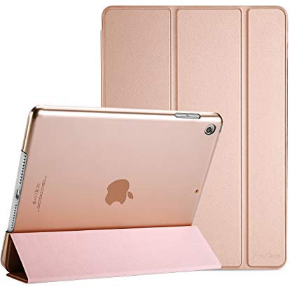 ProCase Hülle für iPad 9./8./7. Generation 10,2 Zoll 2021 2020 2019, Schutzhülle Smart Case Cover Kompatibel mit iPad 9/8/7 -Roségold