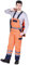 Leber&Hollman LH-BIBWINTER_M Vister Gefütterte Schutzlatzhose, Orange-Dunkel Blau, M Größe