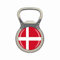 Flaschenöffner, Motiv: Dänemark-Flagge, Kühlschrankmagnet, Metall, Glas, Kristall, Reise-Souvenir, Geschenk, Heimdekoration