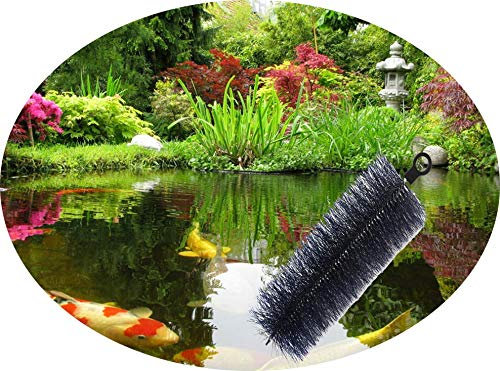 Forega Filterbürste 25 Stück Ø 15 cm á 60 cm für Koiteich (60x15 cm) | Effektive Reinigung und klares Wasser | Hochdichte Polypropylenfasern | Wellenförmiges Borstendesign, Schwarz