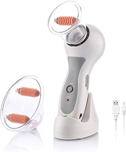 ZKK Anti-Cellulite-Sauggerät, Beine, Gesäß, Arme, Bauch - Dermo-Aspirationsgerät - Vakuummassage Mit Saugnapf - Anti-Cellulite-Saugmassagegerät - Weiß