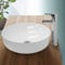 ECD Germany Vasque à Poser Salle de Bain - 400 x 400 mm x 135 mm - en Céramique - Rond - Blanc - Vasque Salle de Bain - Lave-Mains Évier - Lavabo à Poser sur Meuble - Moderne - sans Kit de Vidange