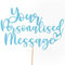 Any Text Personalised Glitter Cake Topper - Light Blue Name, Age, Words Glitter Cake Decoration and Sprinkles - Happy Birthday Decorations - Personalised Toppers for Cakes by Cakeshop