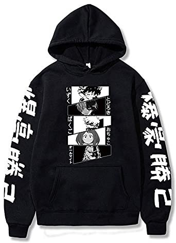 Jilijia My Hero Academia Hoodie Sweatshirt 3D Anime Todoroki Shoto Pullover Sweatshirts Unisex Pullover Freizeitjacke Mantel (Typ2, XS)