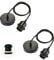 Linkind 2er Lampenaufhängung mit Befestigungsring, 100cm Textilkabel Höhenverstellbar, Standard E27 Socket Lampen Halterung ideal für Schlafzimmer, Kinderzimmer, Schwarz