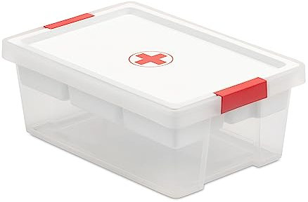 Tatay First Aid Storage Box, 7 L Capacity, with Handles, Lid 100% recycled materials, BPA Free. Measures 25 x 36 x 13 cm,White