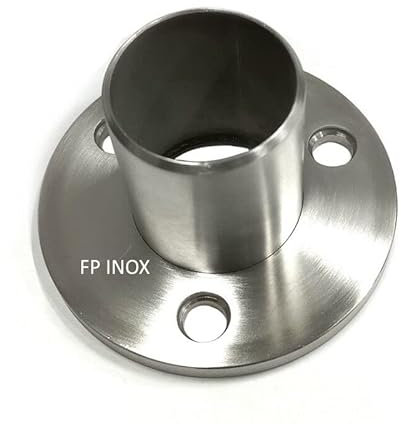 Platine inox Satinée Pour tube Diamètre 42.4mm avec épaisseur 2mm (Dimensions A = 38.30mm) Le tube ne va pas dans l'intérieur de la platine Angle 90° inox 316 - A4 Embase Garde Corps