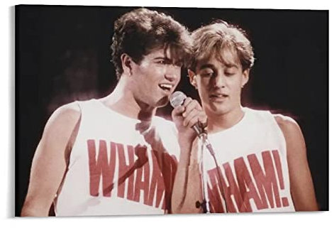 Wham!3 Poster Stern Poster für Wand Klassische Charakter-Poster Band Poster Wandkunst Poster Scrollen Leinwand Gemälde Bild Wohnzimmer Dekor Home 24x36